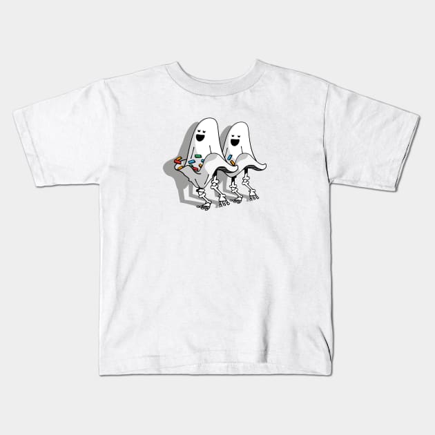 Happy Ghosts Kids T-Shirt by Leoni Paganotti